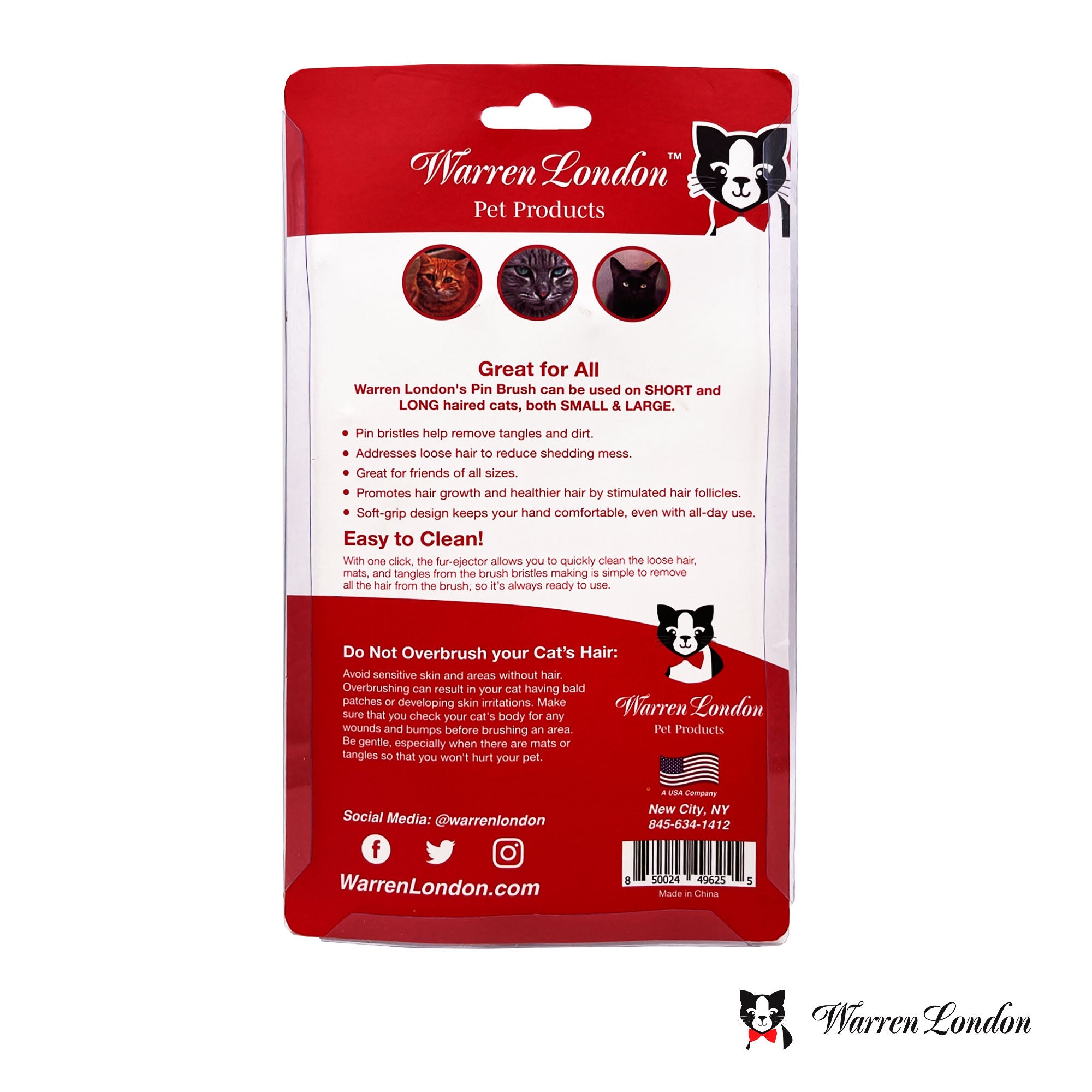 Cat De-Tangling Pin Brush