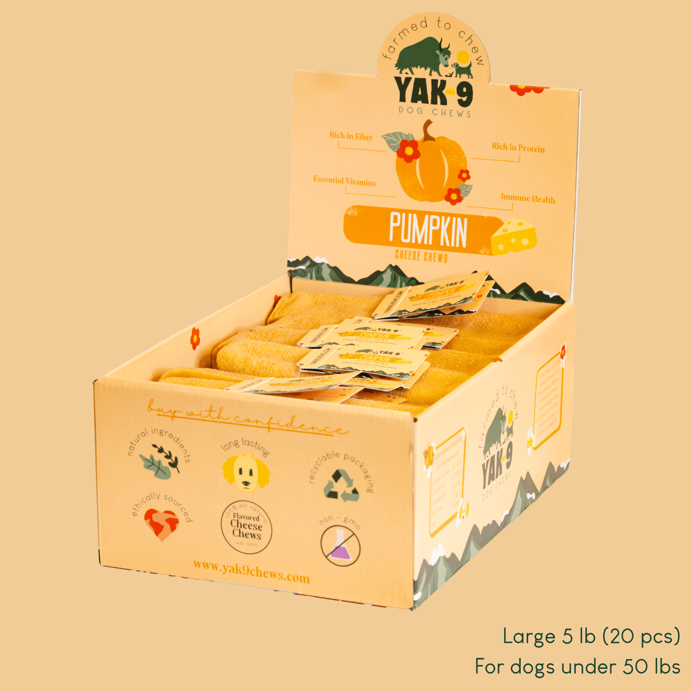 Pumpkin Cheese Chews for Dogs