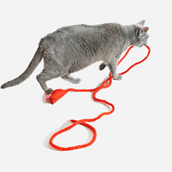 Catch a Mouse by the Tail - Wool Cat Toy