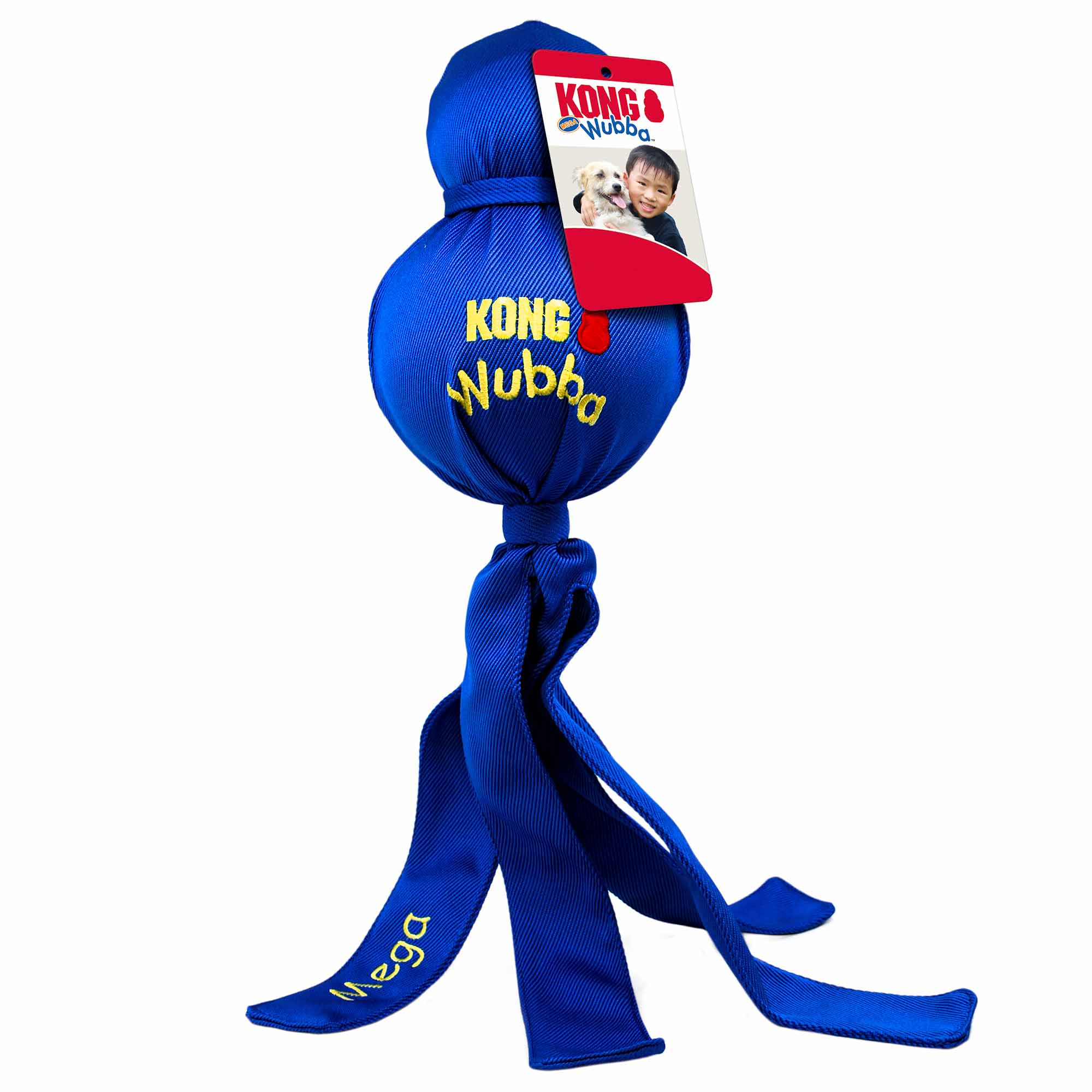 KONG Wubba Dog Toy – Interactive Squeaky Tug & Fetch Toy for Dogs (Assorted Colors, 1 Count)